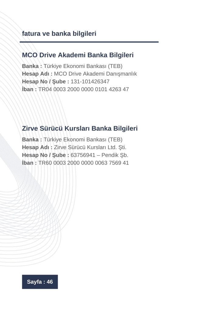 MCO Drive Akademi Tanıtım Kataloğu