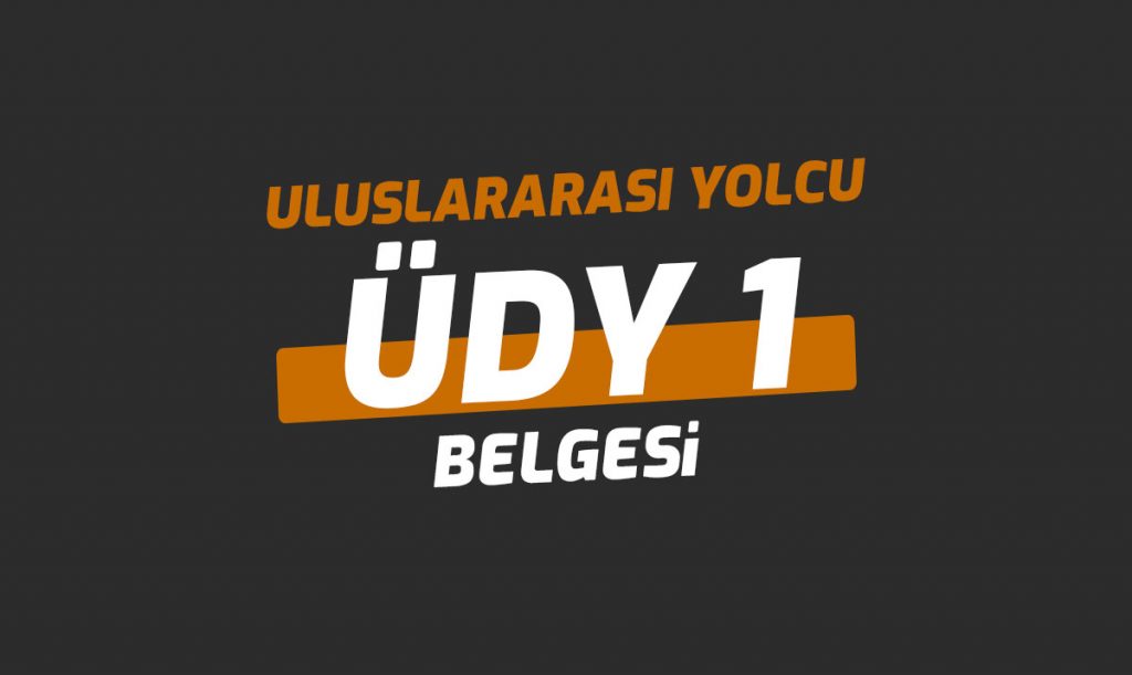 ÜDY 1 Belgesi